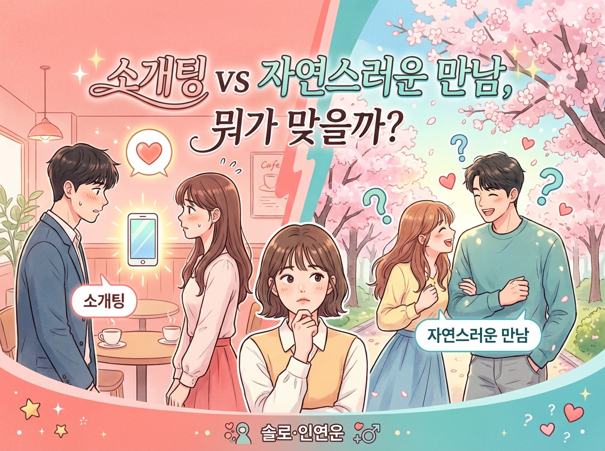소개팅 vs 자연스러운 만남, 뭐가 맞을까?